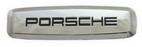 Porsche Badge (0.75x2.5 inch) (1 per mat)