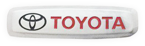 Toyota Badge Small (0.75x2.5 inch) (1 per mat)